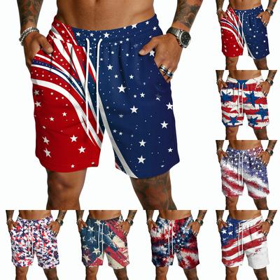 Heren Zwembroek met Trekkoord Taille Sneldrogend Bedrukt Boardshort met Zakken voor Strand Zwembad Sportactiviteiten