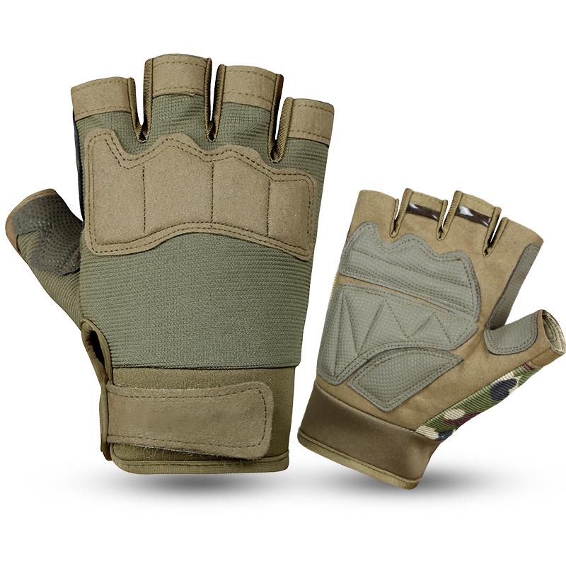 High Quality Camouflage Fingerless Lifting Accessories Weightlifting Training Fitness Gloves for Men