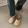 Niche retro flat-bottomed half-slippers casual shoes single shoes spring and summer women's shoes
