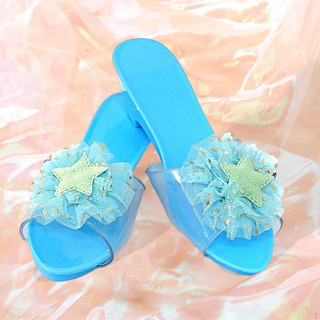 Princess Dress Up Shoes Jelly Sandals for Girls Beach Role Playing