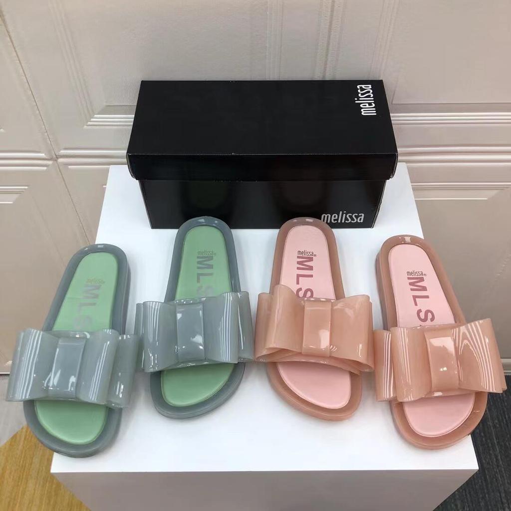 Melissa 2025 Women's Bow Flat Beach Sandals - New Summer Flip Flops