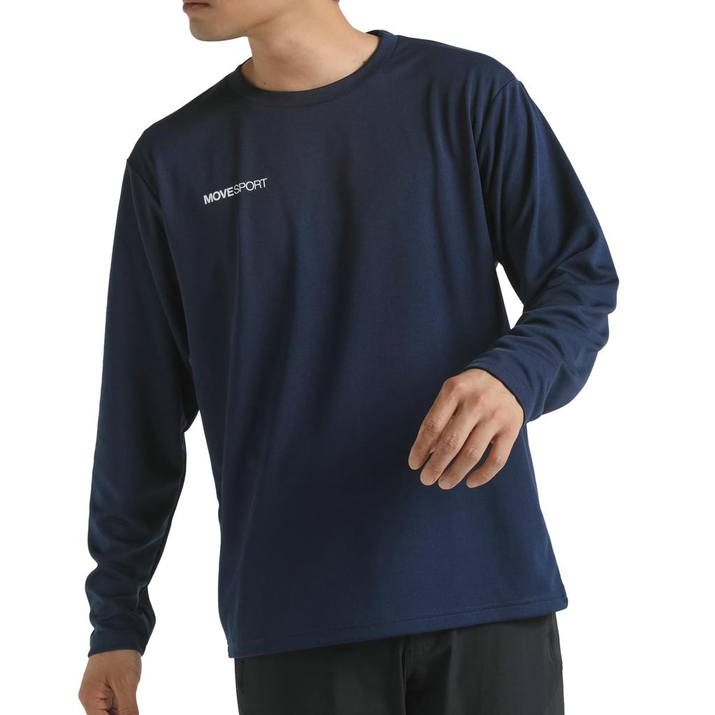 DESCENTE Long Sleeve Dry L T-Shirt, Moisture-Wicking, Quick-Drying, Stretch, Training, One-Point Design, Innerwear, Unisex, Simple, NV00(ST4FLTZ0MB)