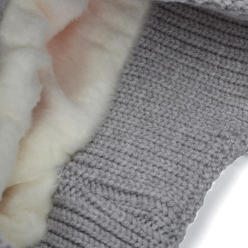 Winter children's fleece hat jacquard flower wool hat girls warm knitted ear protection hat men