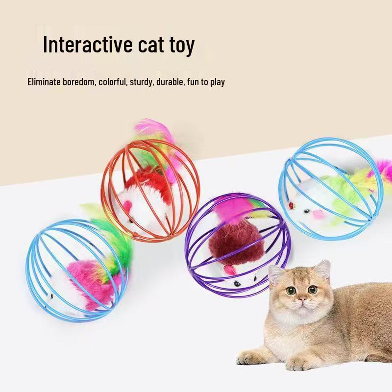 Interactive Cat Teaser Toy: Scratch-Resistant, Bite-Resistant Mouse for Self-Entertainment and Decompression