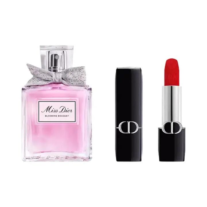 Dior Miss Dior Blooming Bouquet Eau de Toilette With Rouge Dior Lipstick Perfume 30ml+Lipstick #999