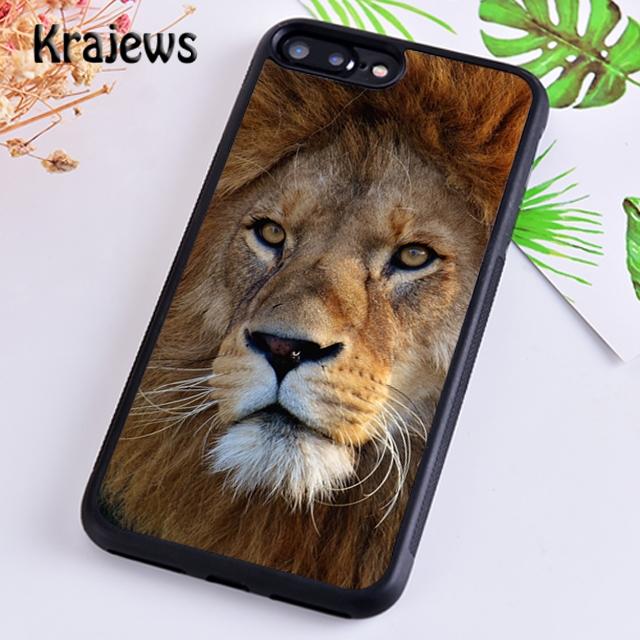 Krajews Big Lion On Stone snow Phone Case Cover For iPhone 17 Air 16 15 14 plus 11 12 13 pro ma Plus coque Fundas
