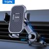 TOPK Vylepšený držák telefonu do ventilace auta - Hands-free držák telefonu s nastavitelným klipem, pro telefony, odolný ABS materiál