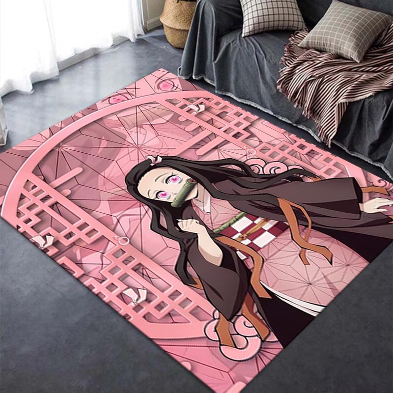2025 New Nezuko Kamado Carpet Rug for Living Room Bedroom Home Sofa Decoration,Kids Play Non-slip Floor Mat 97