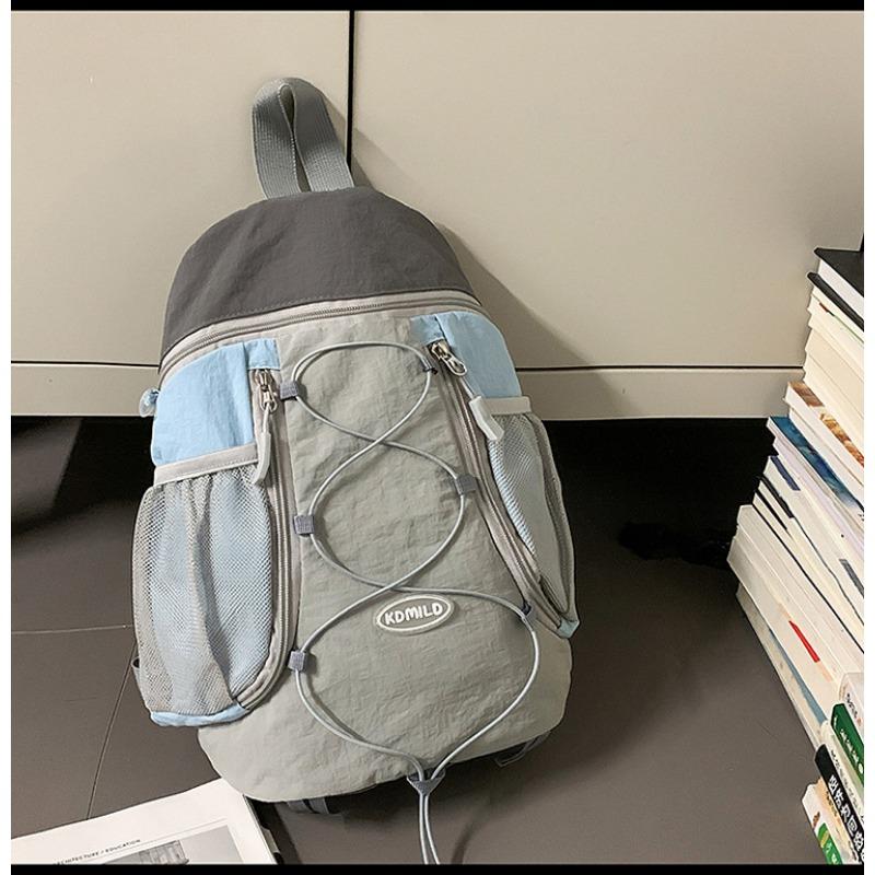 The New Schoolbag Is High-value, Fresh and Sweet, Contrasting Color Splicing Backpack, Couple Lightweight and Large-capacity Backpack.