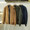 Heavy Cattle Goods French Orders Foreign Trade Men's Retro Casual Baseball Collar Suede Jacket Top Spring