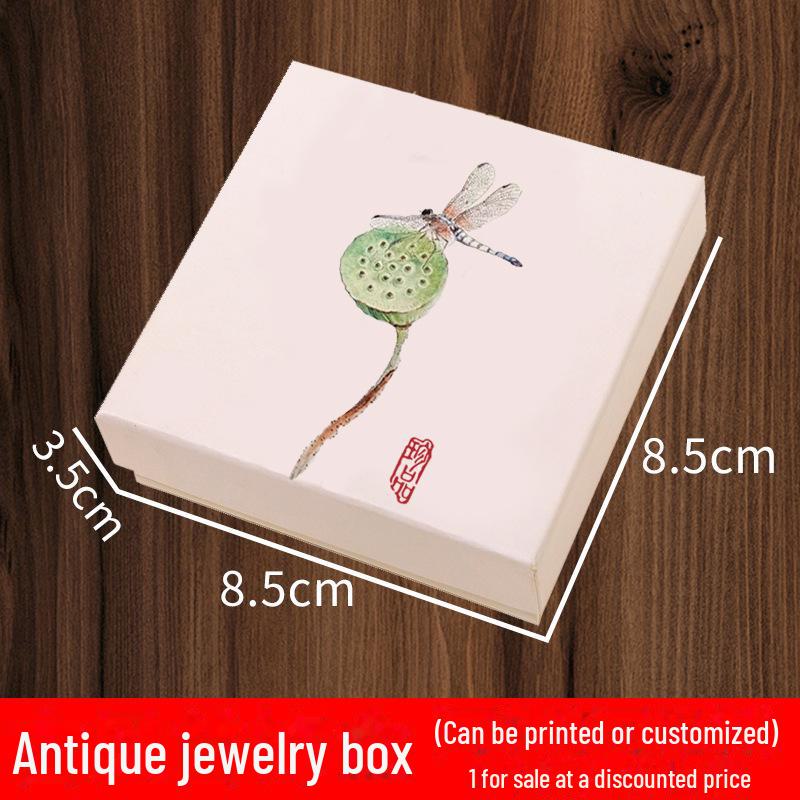 Lotus Pendant and Brooch Gift Box with Cover for Bracelet or Jewelry