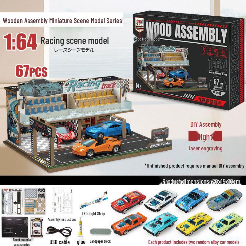 

DIY Wooden Model House Kit: Handmade Miniature Building Blocks Gift for Girls