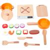 Kids' Wooden Cooking Set: Pretend Play Pots, Pans, and Utensils for Fun Simulation Cooking