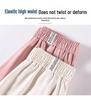 Women's High Waist Slimming Elastic Casual Pants - Nine-Tenths Length with a Versatile Drape