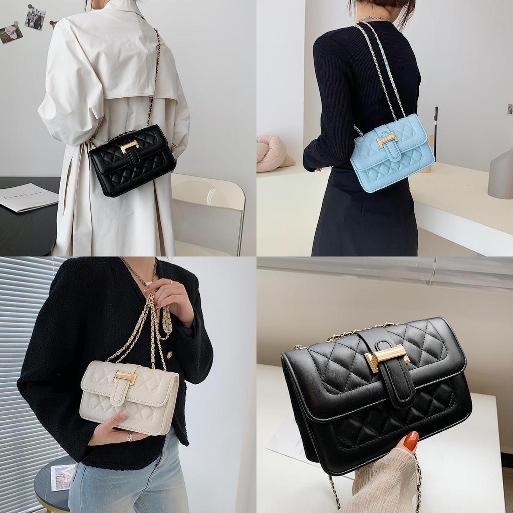 Fashionable Women's Crossbody Bag Trendy Korean Style Chic Small Square Handbag