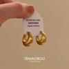 Golden Circle Earrings for Women 2025 New Ear Buckles, Light Luxury, High-end Sensory Ring Earrings, No Need To Pick Earrings When Sleeping