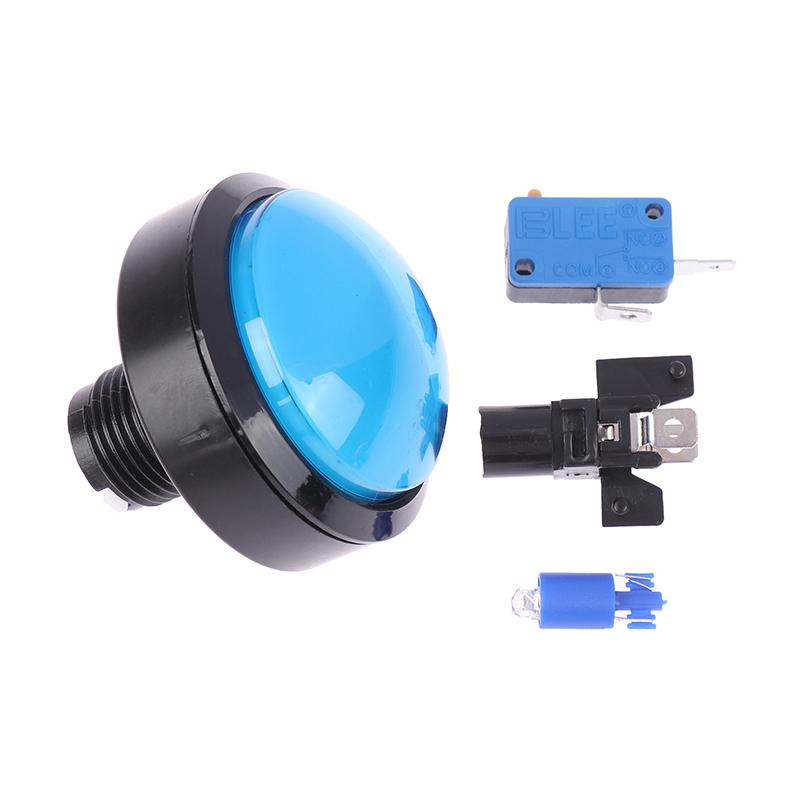 1Pc 60Mm Arcade Buttons Big Round Led Illuminated With Microswitch For Diy Arcade Game Machine Parts 12V 32A Dome Light Switch
