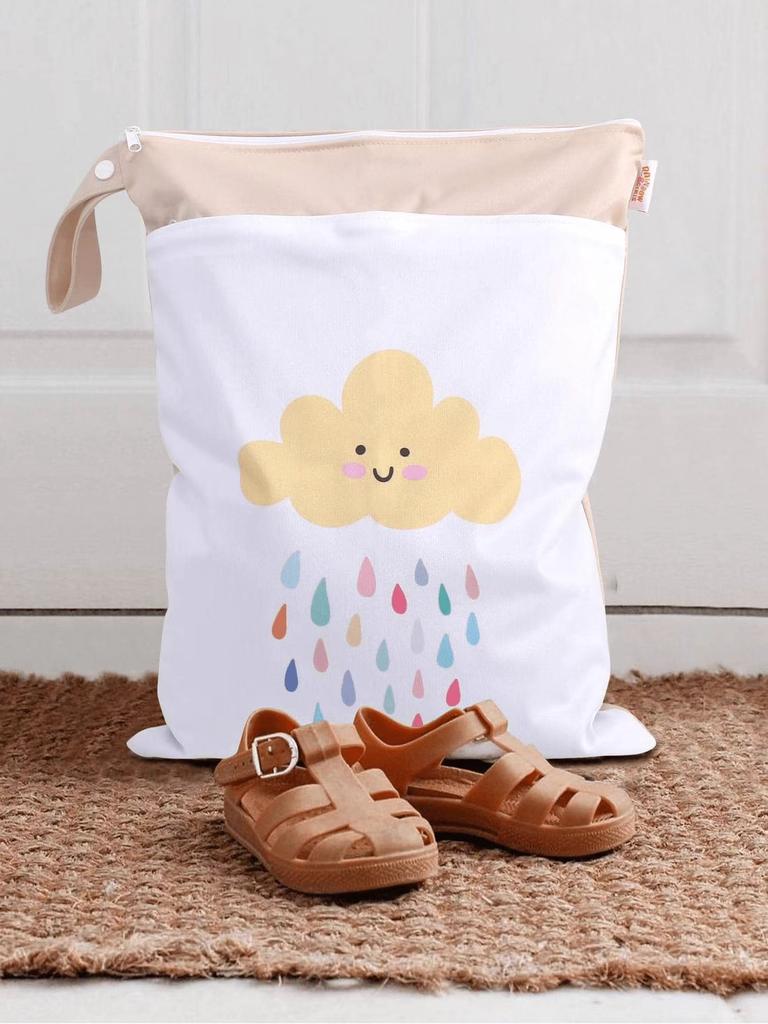 Nordic Series Children's Room Kindergarten Diaper Storage Bag, Wet and Dry Separation Waterproof Bag