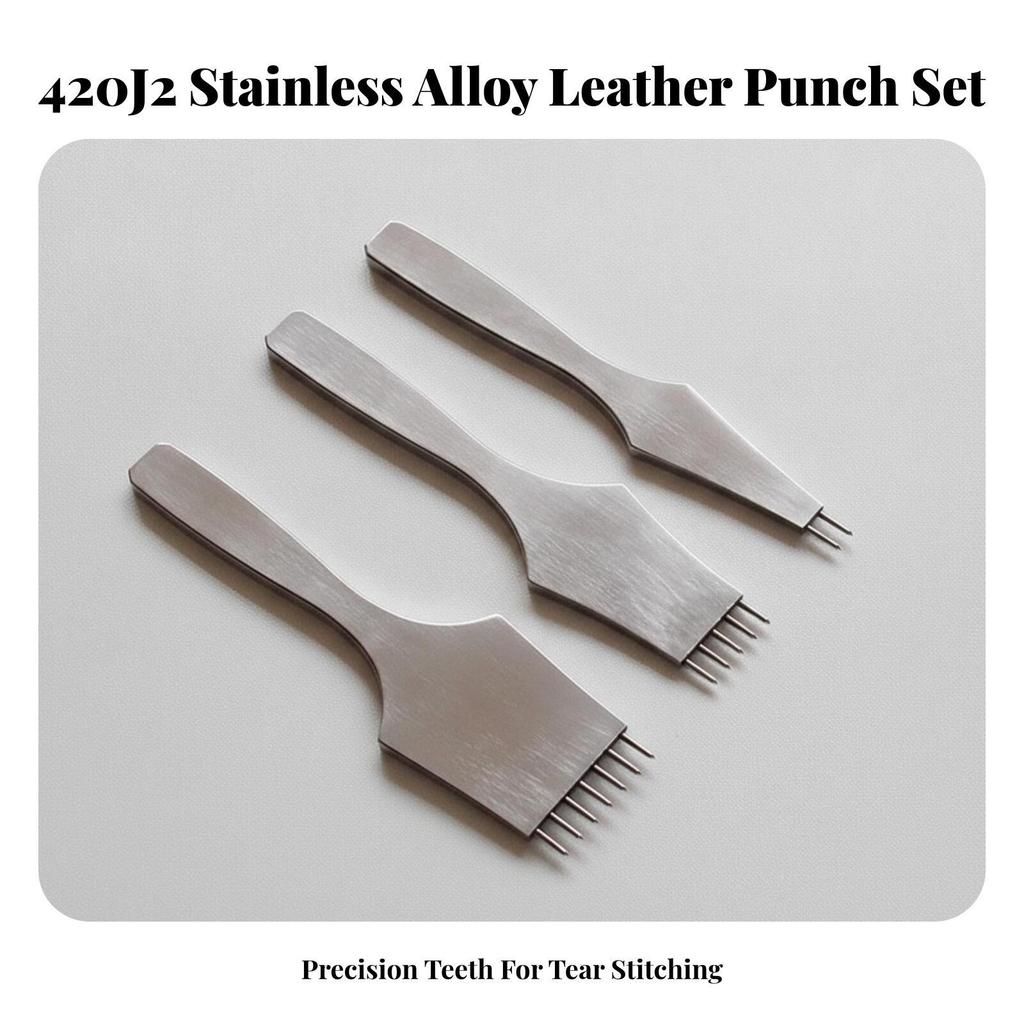 Leather Pricking Iron Multi-Tooth Punch for Leathercraft, DIY Workshops