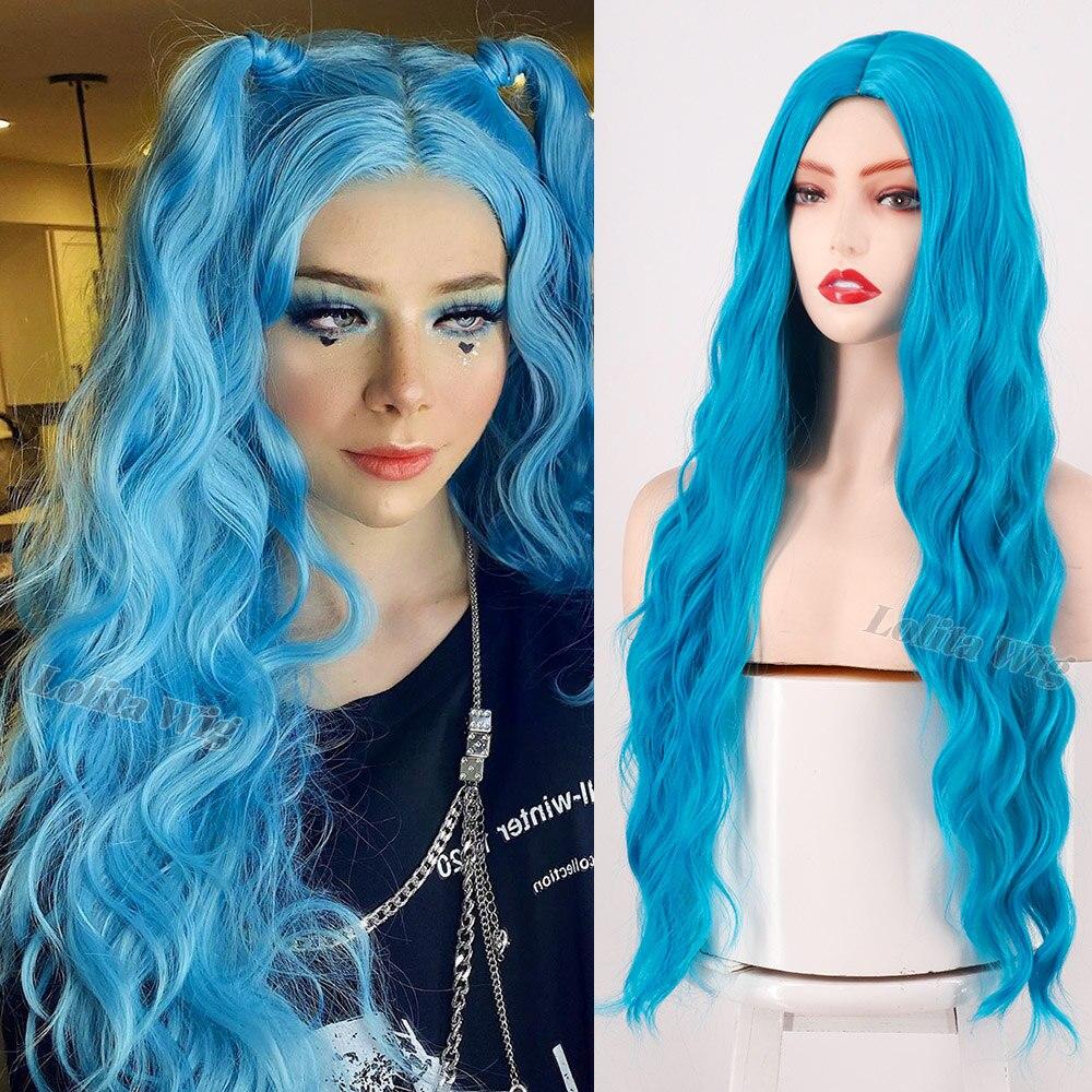 XINRAN Peruci coafura cu val lung, portocaliu mijlociu, negru, perucă din fibre sintetice rezistente la căldură pentru femei Cosplay