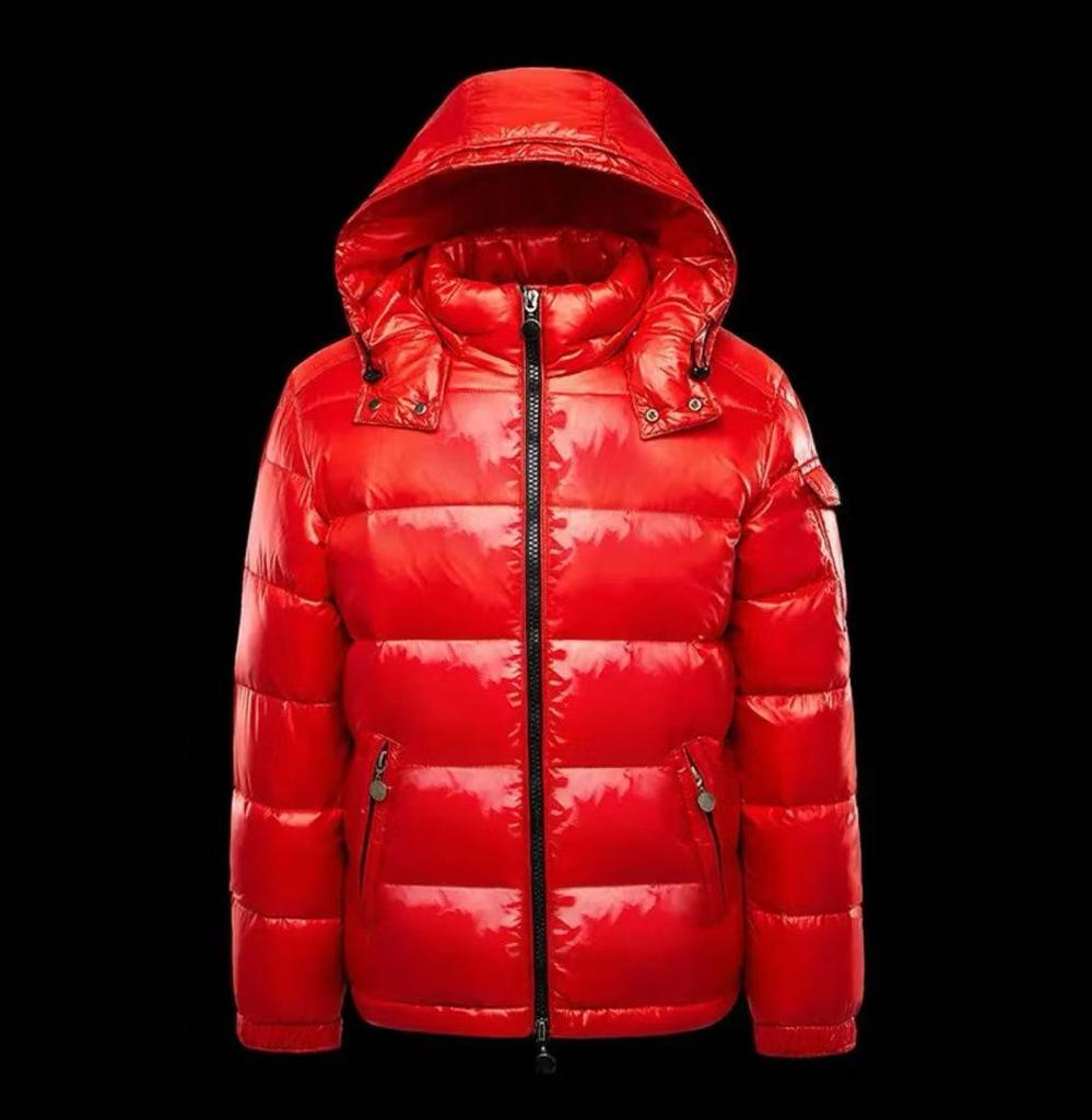 Unisex Shiny Hooded Down Jacket - Trendy Winter Warmth for Couples