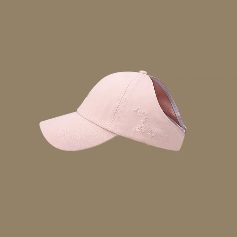 

Cute And Cozy Embroidered Cap For Women With Ponytail Support And Stylish Spring Design StyleD
