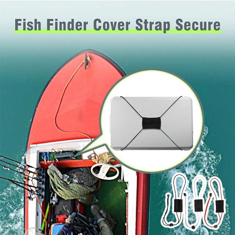 Bungee Strap for Travel Fish Finders Cover Strap Elastic Bungee Securely Fit Up To 18in Screen Fishing Graph Cover Strap