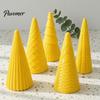 Desktop Holiday Ornaments 5Pcs Illuminated Christmas Tree With/No LED Lights, Nordic Style Luminous Modern Minimalist Home Tabletop Ornaments,