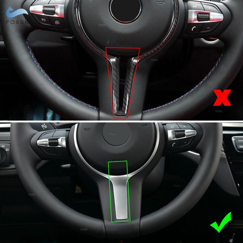 ABS Carbon Texture Car Interior Steering Wheel Cover Trim For BMW F Chassis F06 F10 F11 F12 F15 F16 F20 F21 F22 F23 F30 F32 F34