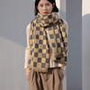New checkerboard scarf women's multi-color warm fashion checkerboard scarf 2025 new imitation cashmere scarf