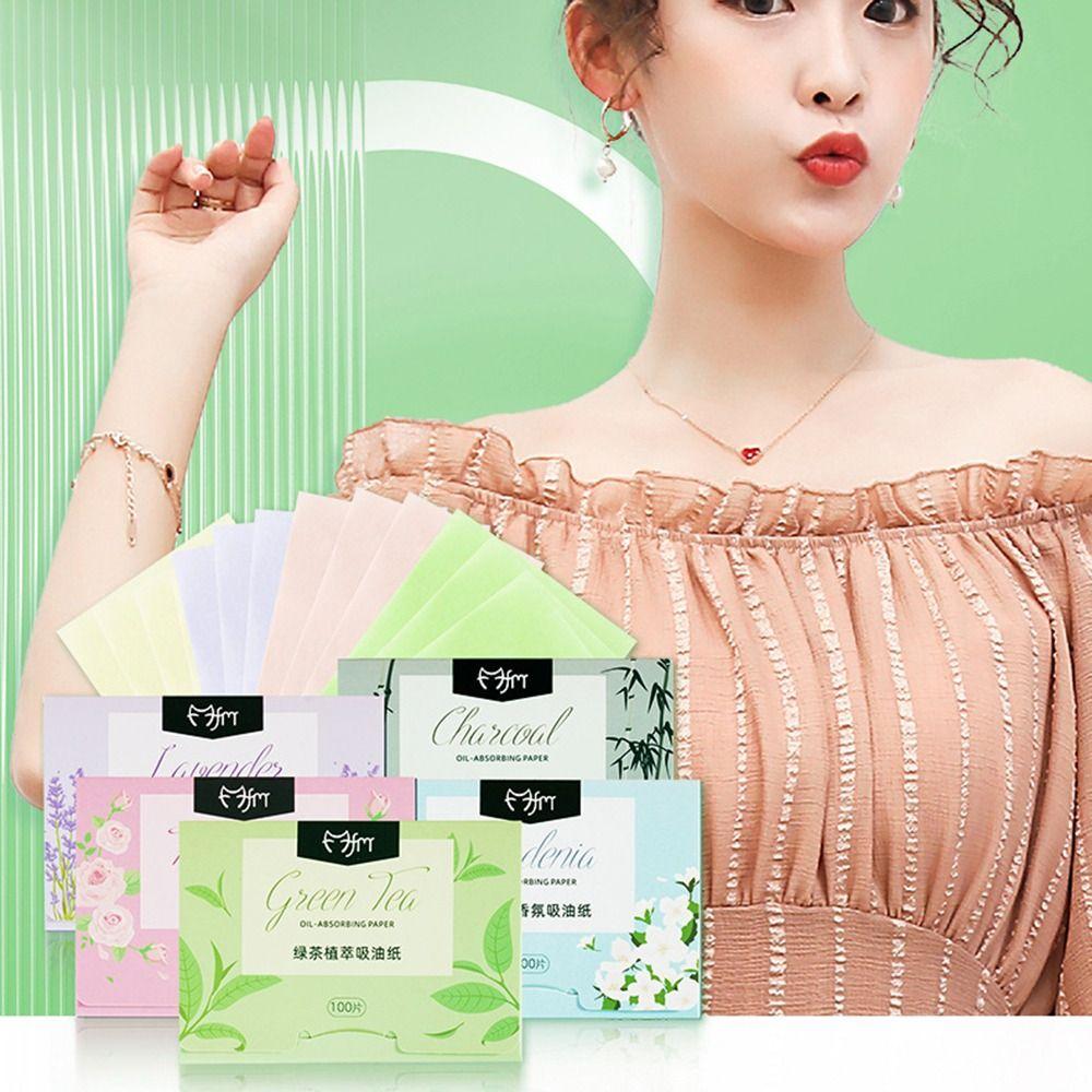 100Pcs Skin Care Face Oil Blotting Paper Anti-grease Facial Tissue Summer
