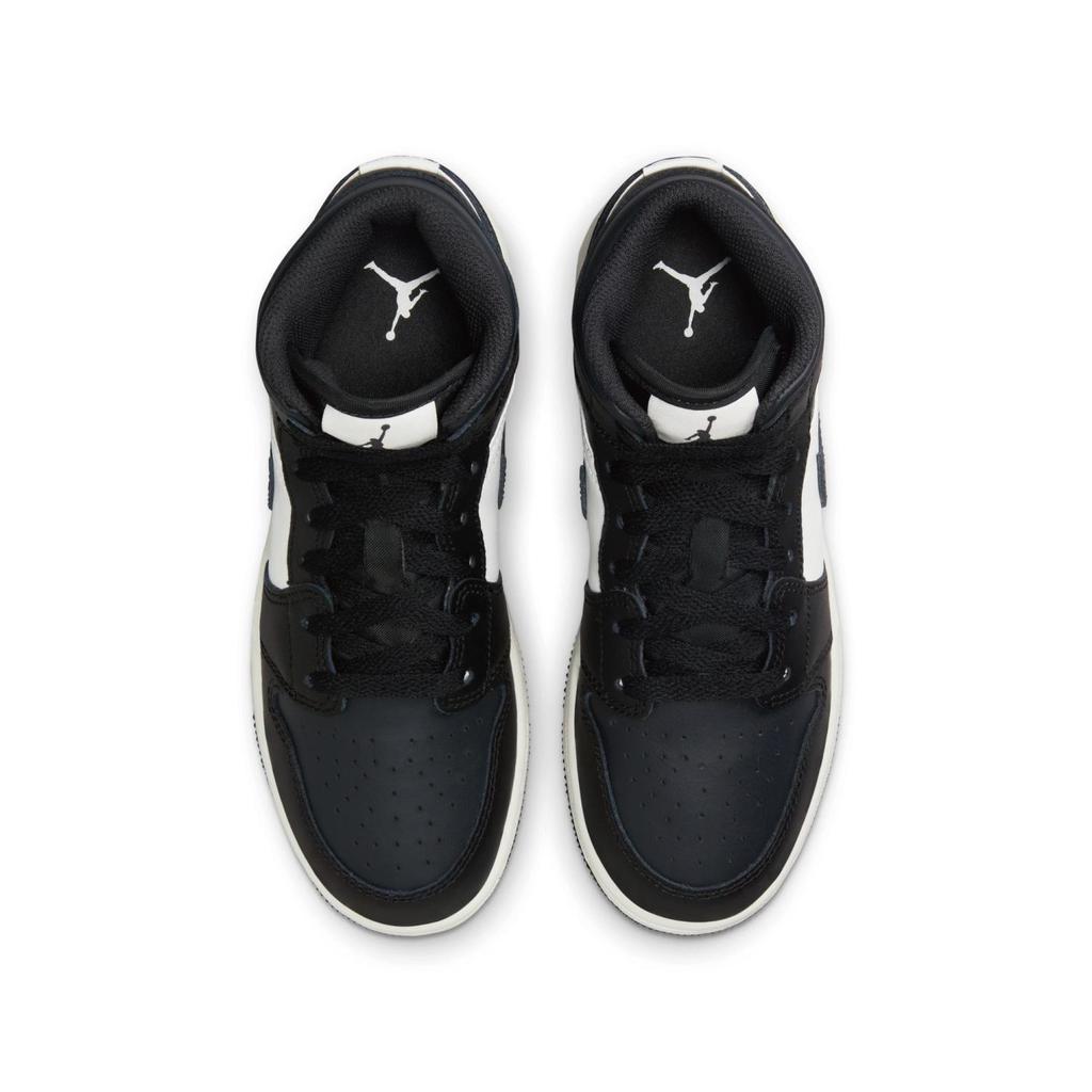 DQ8423-010 NIKE AIR JORDAN 1 MID GS BLACK OFF NOIR-SUMMIT WHITE (Men's)