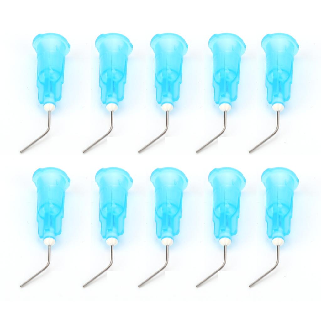 100 Stück Einweg Dental Vorgebogene Spülkanülenspitzen Dosiernadelspitze Ersatzzubehör Blau