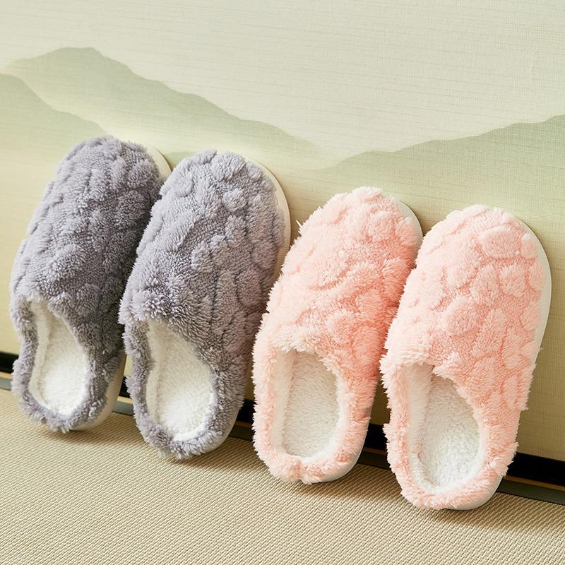 New cotton shoes women's winter home indoor thick bottom non-slip warm household couple plush cotton slippers men