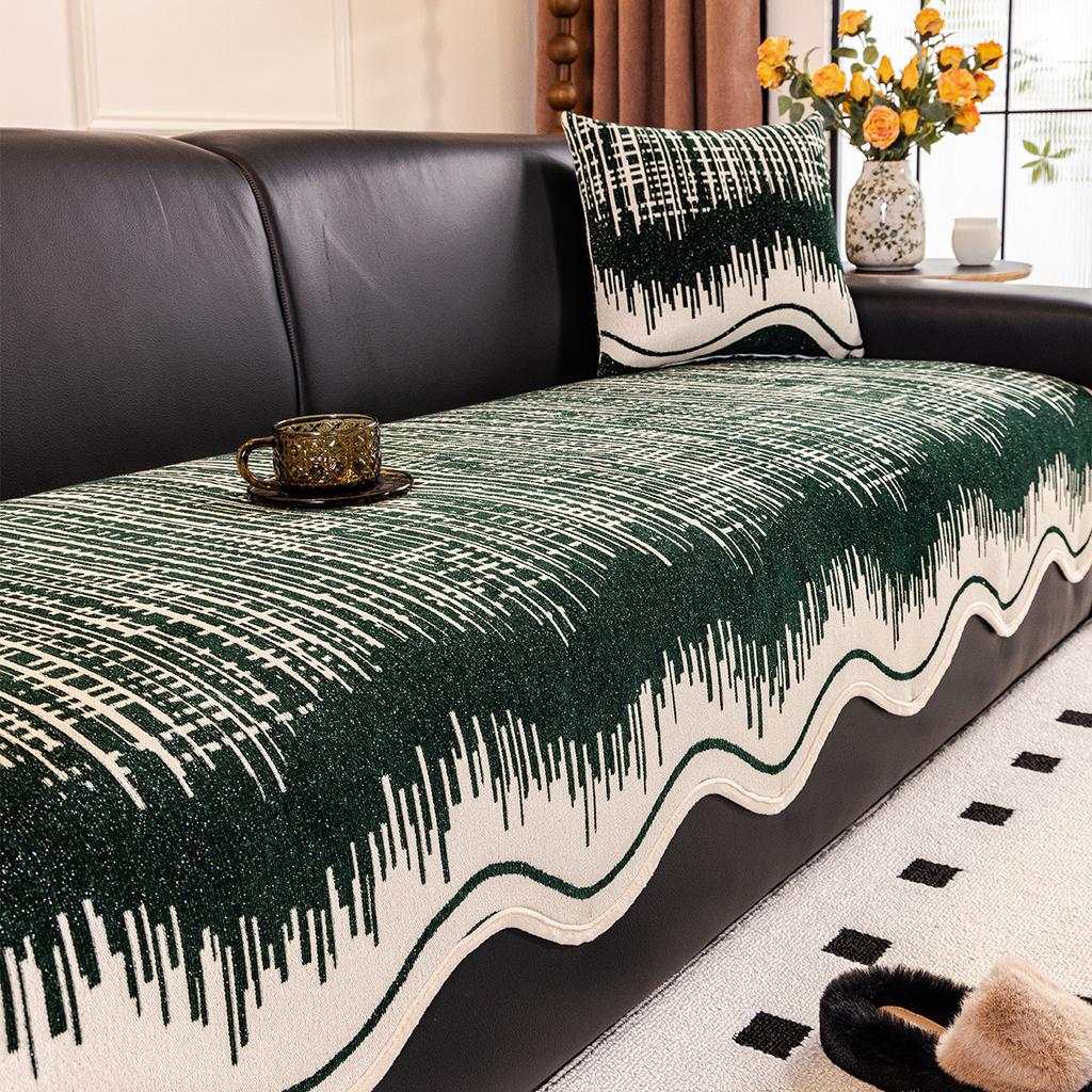Geometric Milk Silk Sofa Seat Cover Pet Friendly S/M/L/Xl High Elasticity Sofa Slipcovers Couch Cap Furniture Case Soft