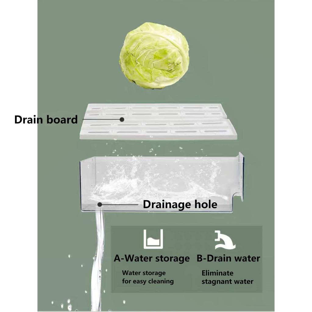 Fridge Organizer, Stackable Refrigerator Organizer Bins Reusable Food Storage Containers Fridge Drawer Organizer In Home Kitchen