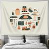 Boho Tapestry Wall Hanging Aesthetic Room Decor Nature Scenery Backdrop Dorm Room Wall Art Vintage Landscape Textile Home Textil