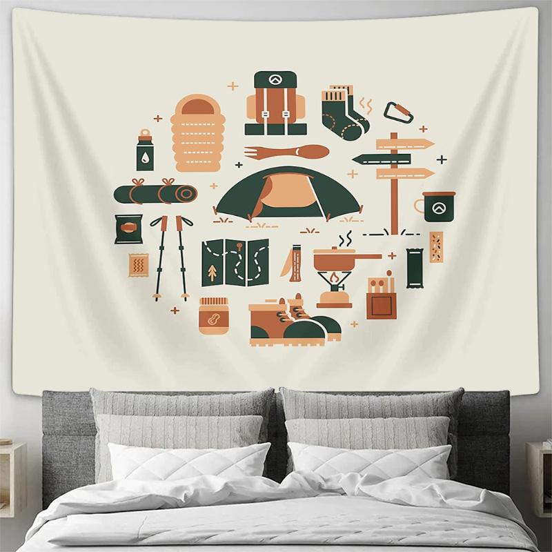 Boho Tapestry Wall Hanging Aesthetic Room Decor Nature Scenery Backdrop Dorm Room Wall Art Vintage Landscape Textile Home Textil