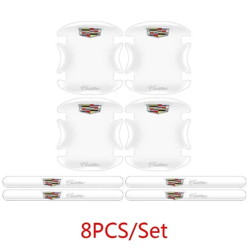 

8pcs Car Door Handle Anti-Scratch Sticker Decal for Cadillac Escalade ATS BLS CTS CT4 CT5 CT6 EXT STS SLS SLR SRX XLR Badge 2025