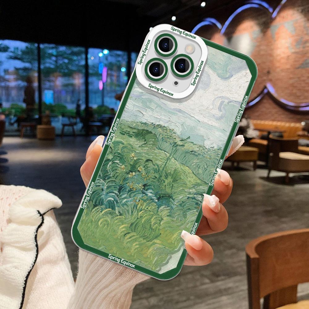 Clear Landscape Phone Case For iPhone 13 Pro Case iPhone 14 15 Pro Max 11 12 Pro XR XS X 7 8 13 12 Mini SE Anime Scenery Cover