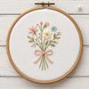 1set Bouquet embroidery kit, including English stitch instructions, bouquet embroidery material kit, DIY embroidery craft material kit