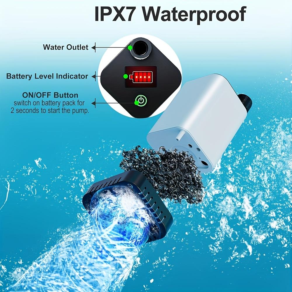 Portable Camping Shower, Outdoor Electric Shower Pump with a 5200mAh USB Rechargeable Battery