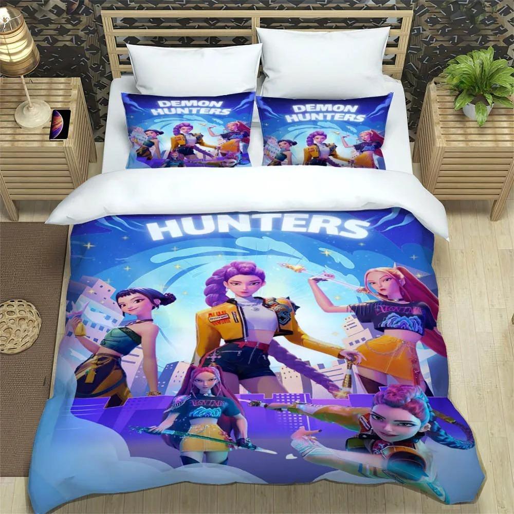 Comforter Kpop Demon Hunters Printed Bedding Sets Exquisite Bed Supplies Set Comforter Set Bedding Set Luxury Birthday Gift