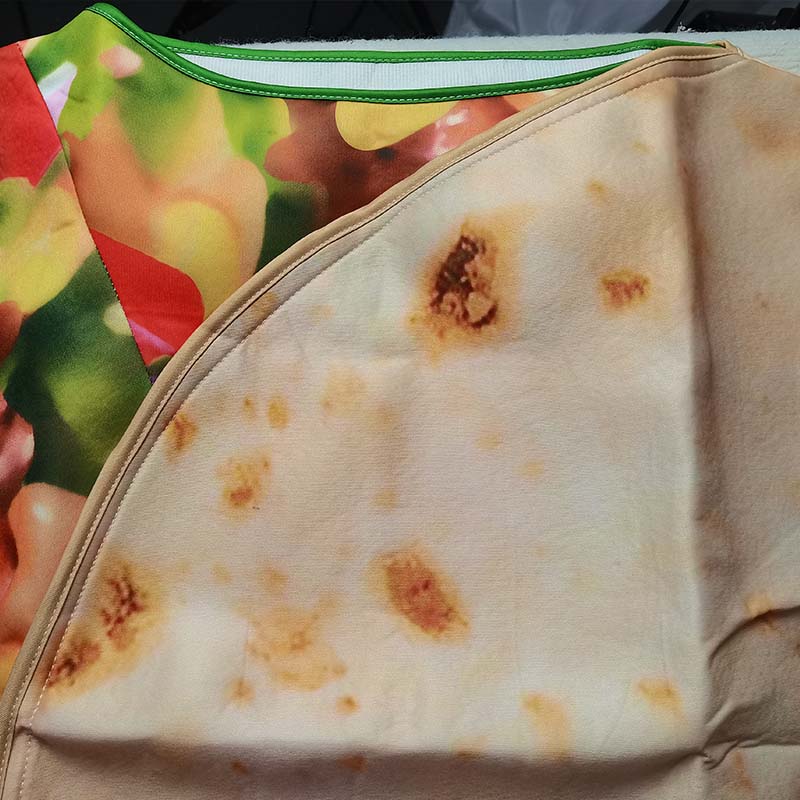 Realistic Taco Costume Fluffy Pancake Cosplay For Halloween Burrito Outfits Trick Or Treating Deluxe Set Funny Burrito Costume