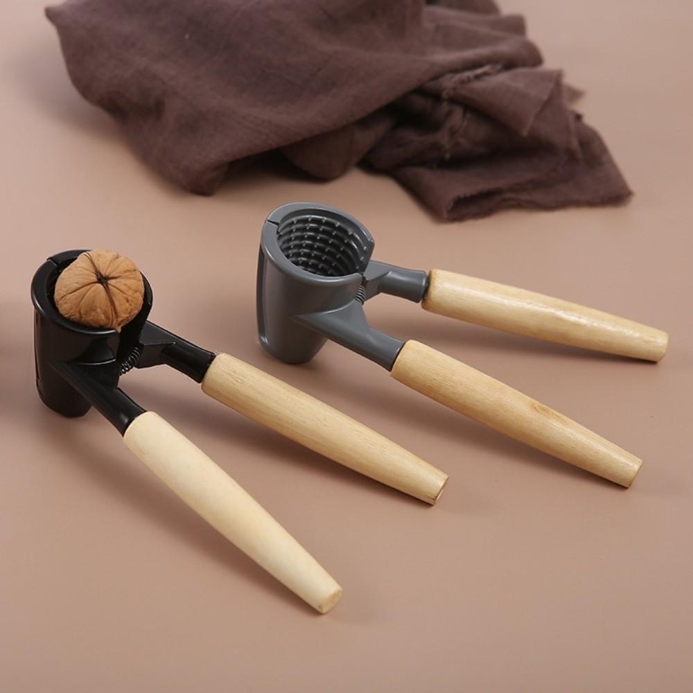 Trähandstag Nötskalare Klämma Aluminium Valnötsöppnare För Att Öppna Hummer Pekannötter