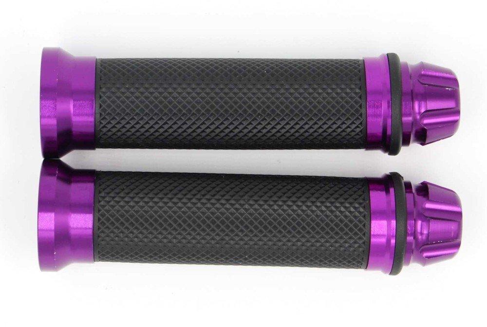Motorrad Universell Custom Links und Rechts Lila [ImP-6400] Griffe, Set,