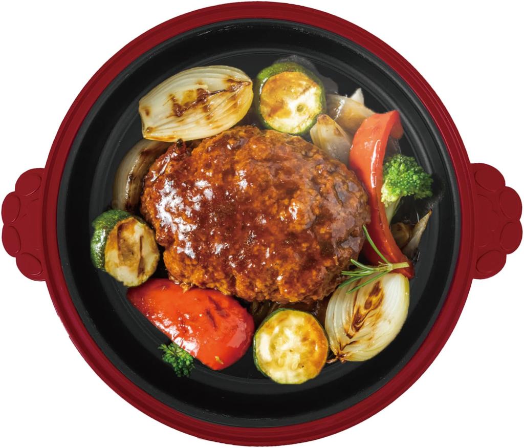 TRADE ONE Mikrovlnný hrnec, Pánev na sporák, Snadné vaření, Úspora času [Pečení, Smažení, Vaření, Dušení, Vaření, Ohřívání], Univerzální, Kulatý, Kočka, Červený, 70205