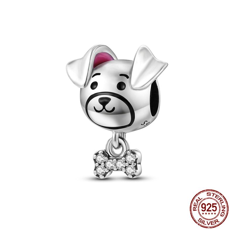 Fit Charms Fororiginal Bracelets And 3Mm Bracelets Cat Pendant Under The Mooncopper Jewelry Making For Women Gift