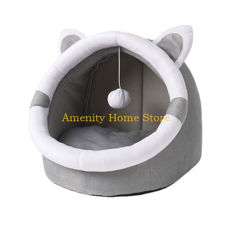 

F26C Plush Bed Kitten Sleeping Bed Pet Cats Small Dog Thicken Liner Warm House China Mainland