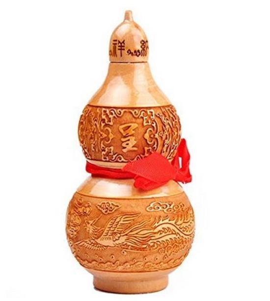 YISHUI Feng Shui Good Luck Goods Peach Tree Gourd Peach Plum Plump Home Inviting Wealth Bagua Taiji Amulet Lucky Charms Ornament (Isui) (Ryuho Seisho)